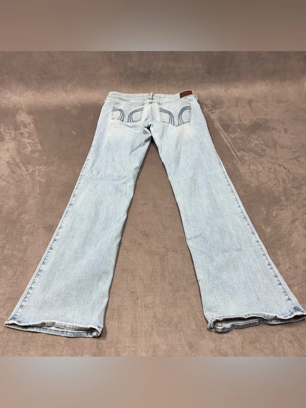 Hollister Light Blue Women's Flared Jeans low rise boot stretch size 13S w31XL32
